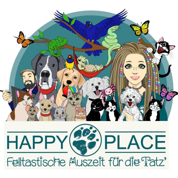 Grafik "Happy Place - Felltastische Auszeit für die Tatz"