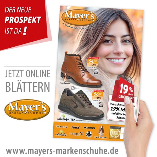 Der neue Prospekt von Mayer's Markenschuhe ist da!