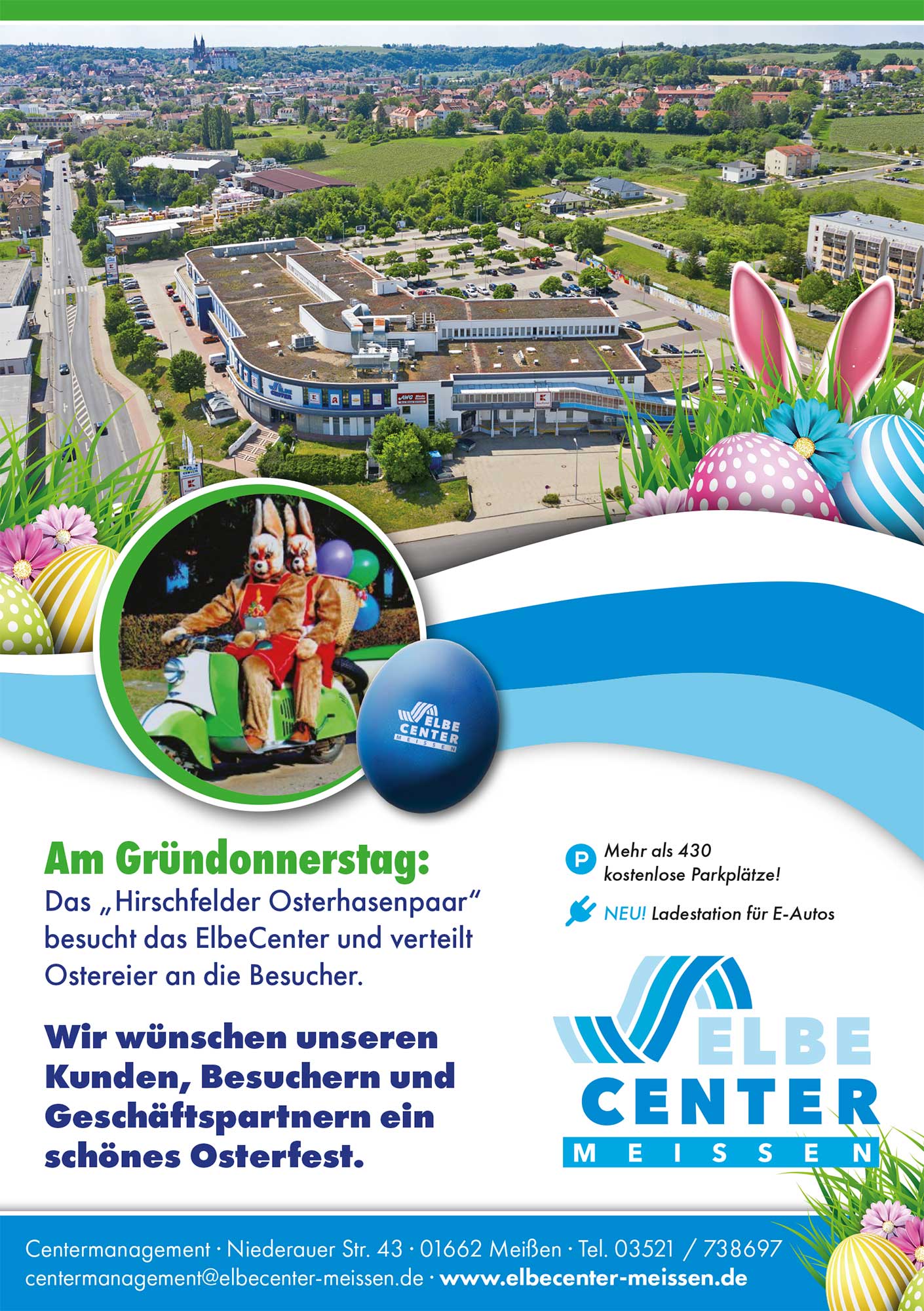 Das ElbeCenter Meißen wünscht Frohe Ostern!